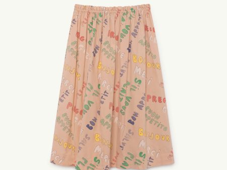 Girls Pink Printed Cotton Skirt Supply