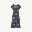 Girls Blue Logo Cotton Dress Sale