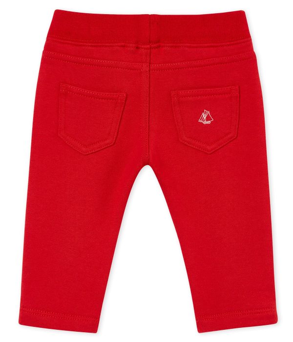 Baby Boys Red Cotton Trousers on Sale