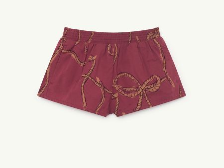 Girls Maroon Ropes Cotton Swimsuit Hot on Sale