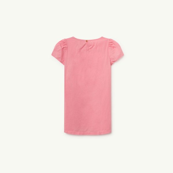 Girls Pink Landscape Cotton Dress Supply