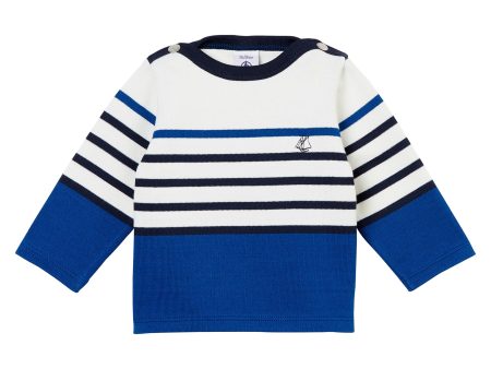 Baby Boys Blue & White T-shirt For Discount