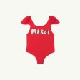 Girls Red Merci Swimsuit on Sale