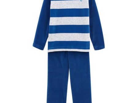 Boys Blue Stripes Cotton Sets on Sale