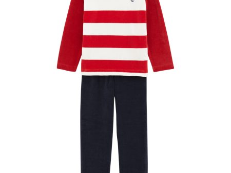 Boys & Girls Red & Navy Cotton Sets For Cheap