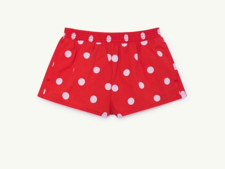 Girls Red Polka Dots Cotton Swimsuit Online Sale