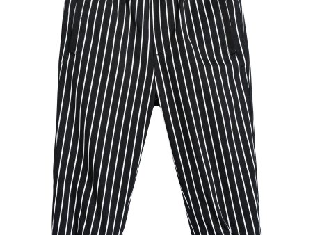 Baby Boys Black Striped Cotton Trousers Discount