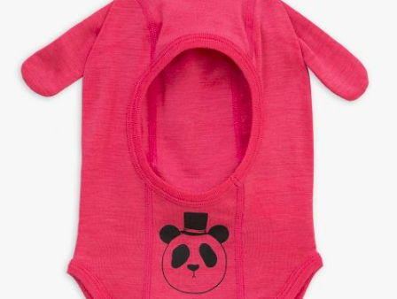 Baby Cerise Organic Merino Wool Panda Balaklava Online now