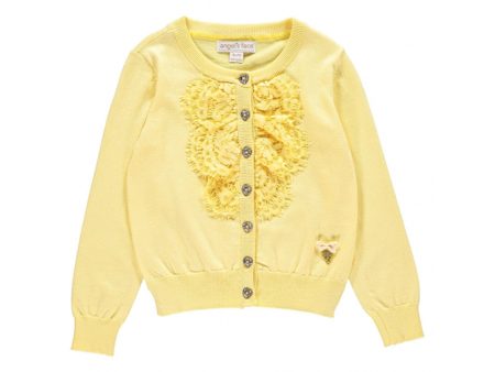 Girls Yellow Cotton Cardigan Sale