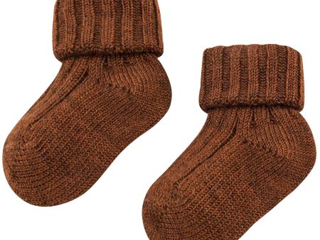 Baby Brown Knitted Low Socks on Sale