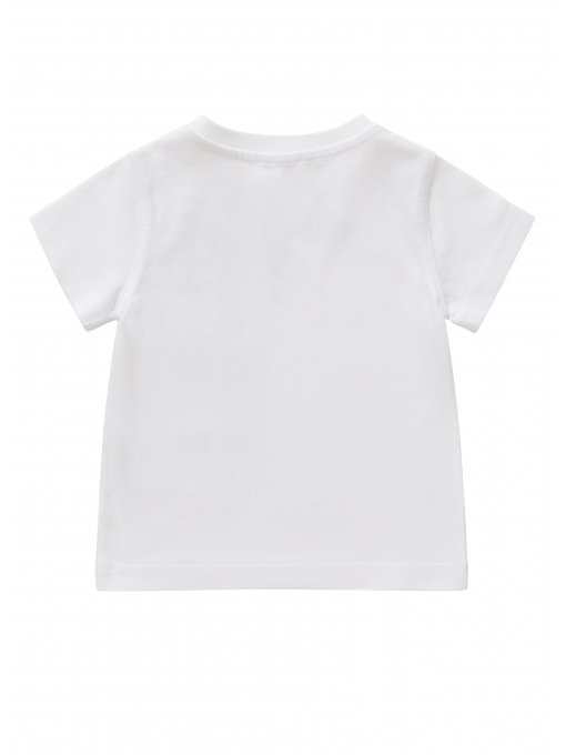 Baby Boys White Cotton T-shirt Online Sale