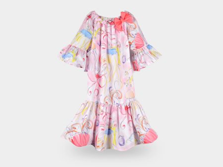 Girls Pearl Pink Cotton Dress Cheap