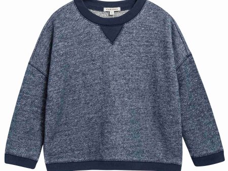 Baby Boys Blue Cotton Jersey Sweatshirt Discount