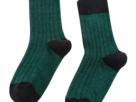 Boys & Girls Green Cotton Knitted Socks Online Hot Sale