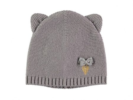 Baby Ash Grey Cotton Hat For Cheap