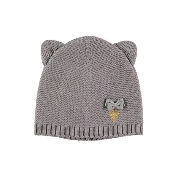 Baby Ash Grey Cotton Hat For Cheap