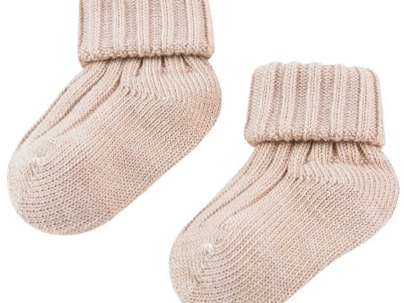 Baby Beige Knitted Low Socks Cheap