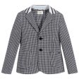 Boys Black Check Cotton Coat Online Hot Sale