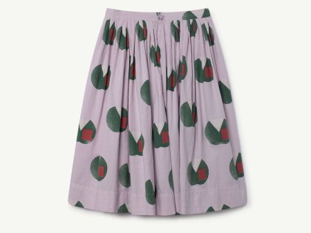 Girls Purple Apples Cotton Skirt Cheap