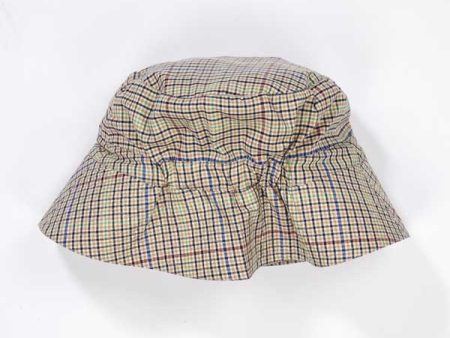 Baby Beige Grid Hat Online Sale