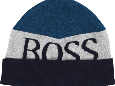 Boys Blue Cargo Logo Cotton Hat Online