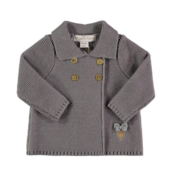 Baby Ash Grey Cotton Cardigan Online now