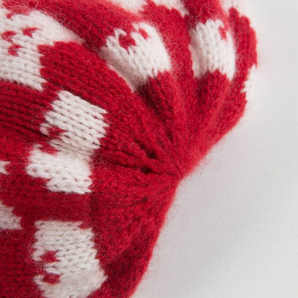 Baby Girls Red Wool Base Fabric Hat Online