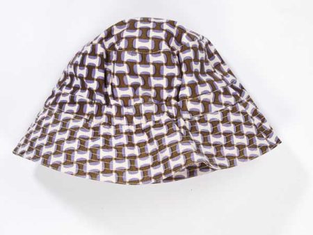 Baby Lilac Geo Print Cotton Hat For Sale