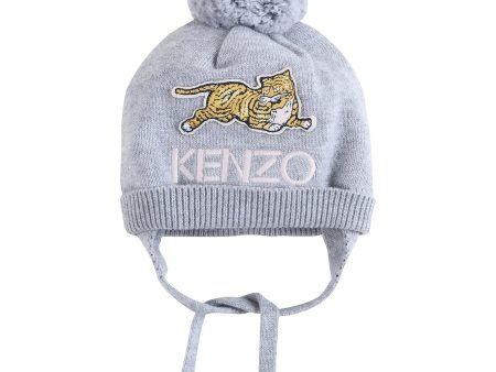 Baby Girls Marl Grey Cotton Hat Online Sale