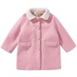 Girls Pale Pink Woven Coat For Discount