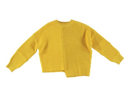 Girls Yellow Cotton & Wool Sweatshirt on Sale