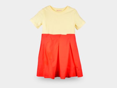 Girls Faded Yellow Cotton Dress Online Hot Sale