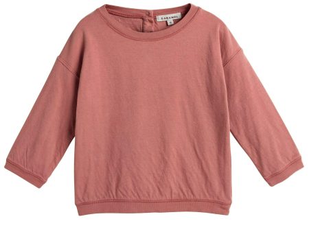 Baby Boys Dark Rose Red Cotton Jersey Sweater Hot on Sale