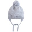 Baby Boys Marl Grey Cotton Hat For Cheap