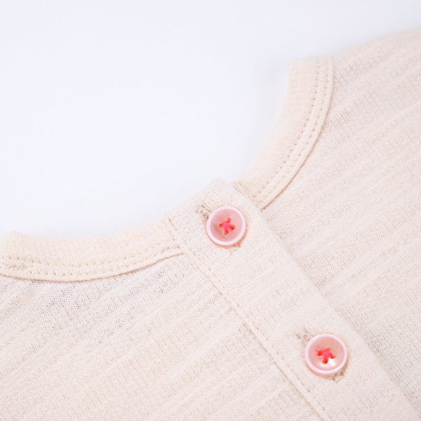 Baby Girls Cream Cotton Sweat For Sale