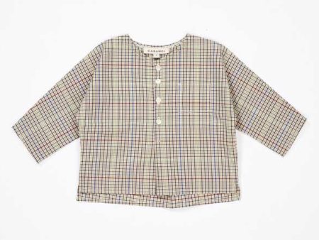 Baby Beige Grides Shirt Online Sale