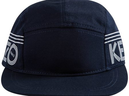 Boys Black Logo Cotton Hat Online