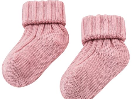 Baby Pale Pink Knitted Low Socks Online Hot Sale