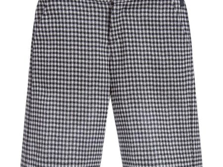 Boys Black Check Shorts Fashion