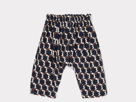 Baby Blue & Chocolate Cotton Trousers Discount