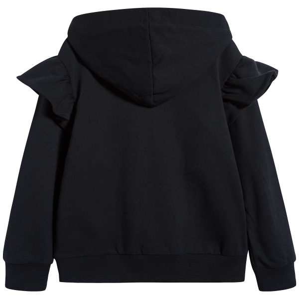 Boys Black Cotton Cardigan Supply