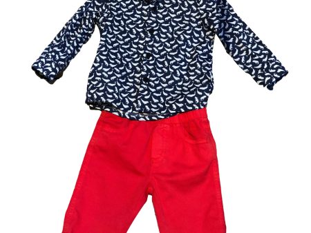 Baby Boys Dark Blue Cotton Shirt Sale