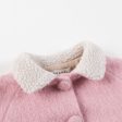 Girls Pale Pink Woven Coat For Discount