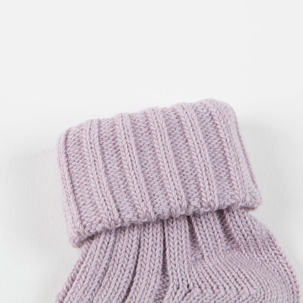 Baby Lavender Cotton Knitwear Socks on Sale