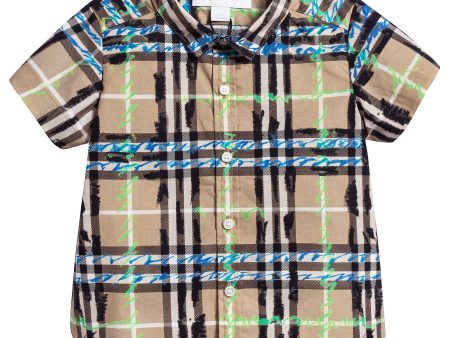 Baby Boys Bright Blue Cotton T-shirt For Cheap