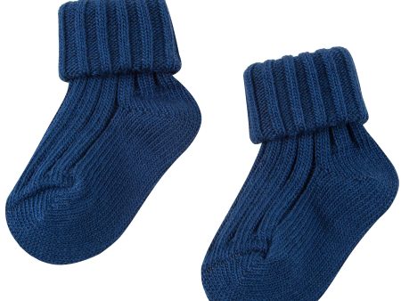 Baby Rich Blue Cotton Knitwear Socks Online now