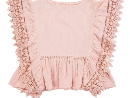 Girls Blush Cotton Top Online now