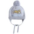 Baby Boys Marl Grey Cotton Hat For Cheap