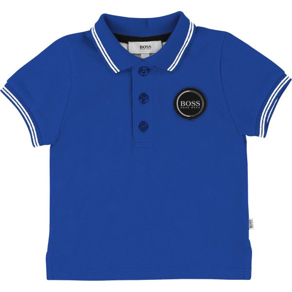 Baby Boys Blue Royal Cotton Polo Shirt Sale