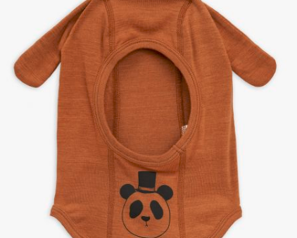 Baby Brown Organic Merino Wool Panda Balaklava For Sale